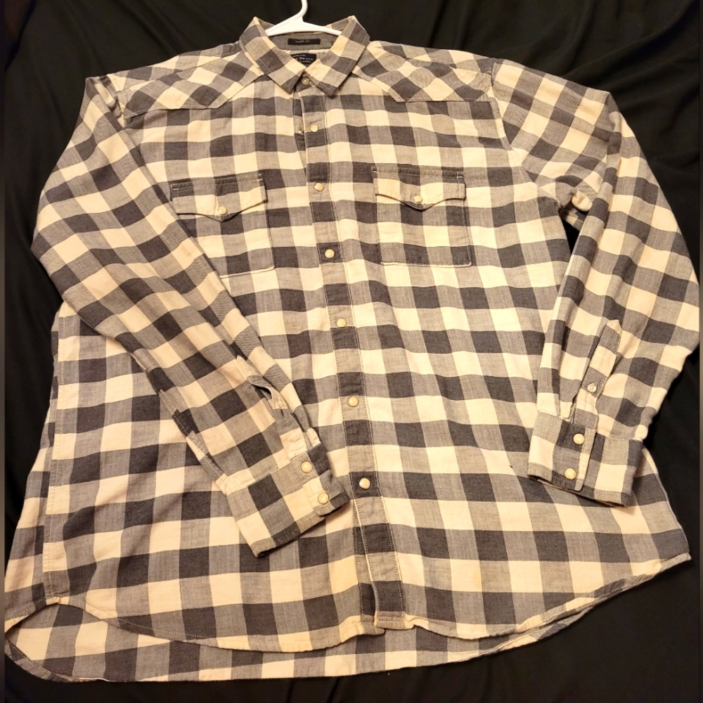 Lucky Brand Grey and White Checked